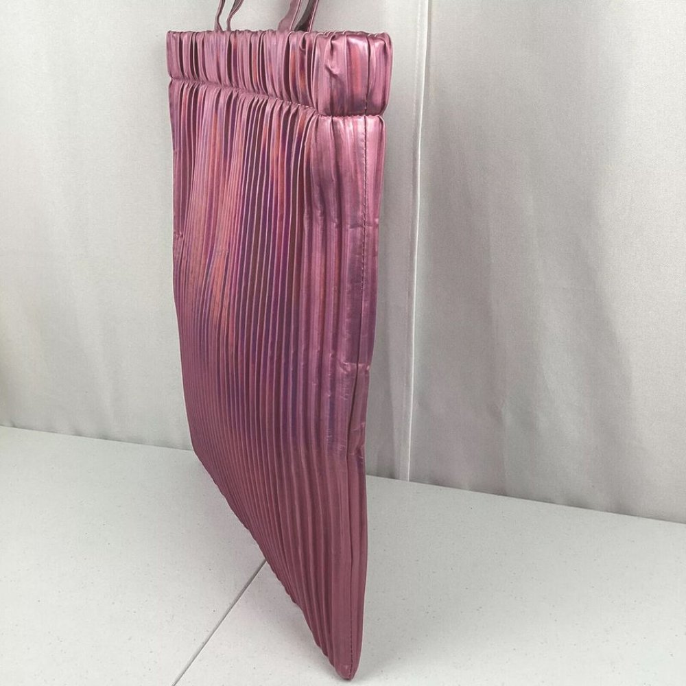 Urban Outfitters Metallic Holographic Pink Large Tote Bag Vegan One Size - Picture 5 of 8